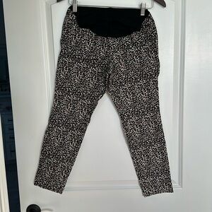 Maternity leopard pixie pants